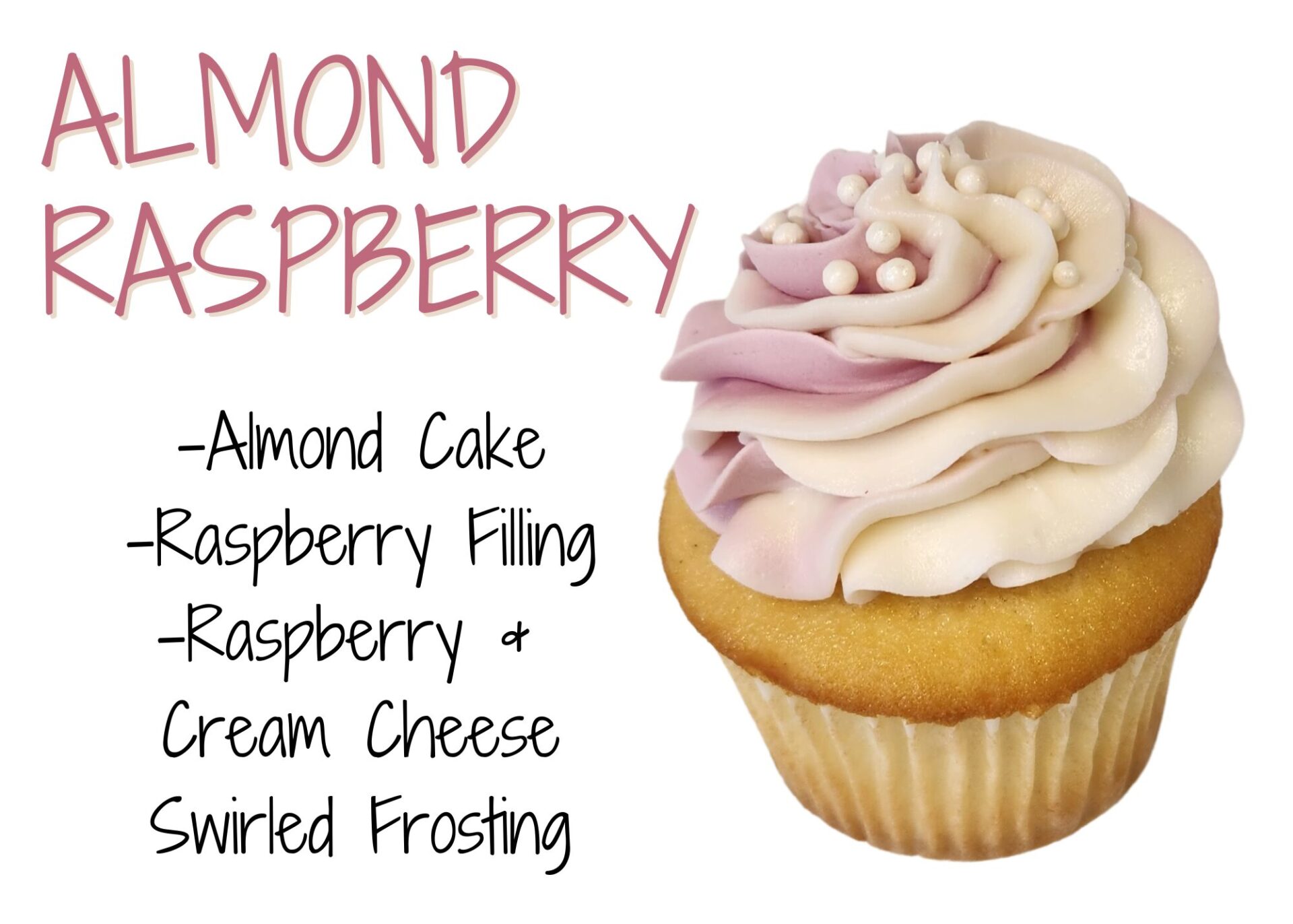 Almond Raspberry Cupcake Graphic