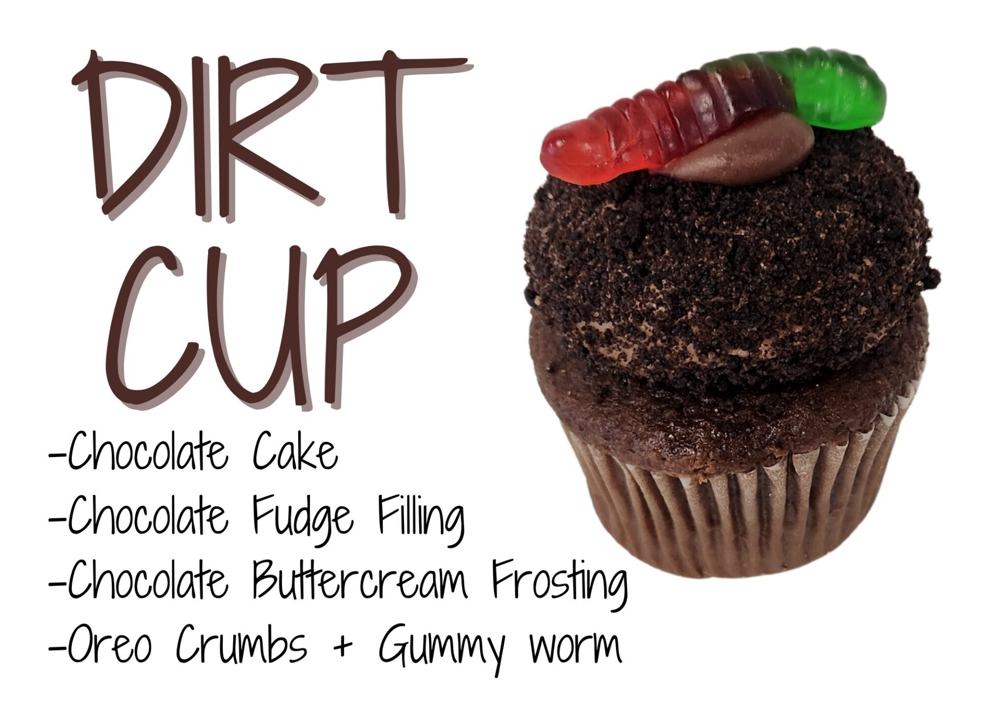 Dirt Cup Cupcake Graphic