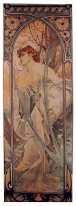 Alphonse Mucha Evening tapestry