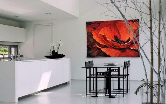 Contemporary tapestries - modern floral wall art