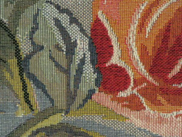 Close-up detail of Garden Flowers in a Vase tapestry Close-up detail of Garden Flowers in a Vase tapestry