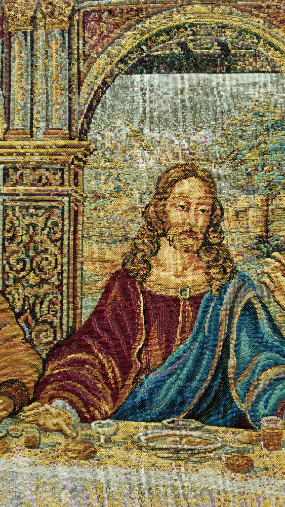 Detail of The Last Supper tapestry wallhanging