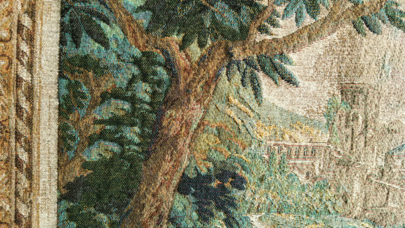D etail of the Verdure Cascade tapestry wallhanging Detail of the Verdure Cascade tapestry wallhanging