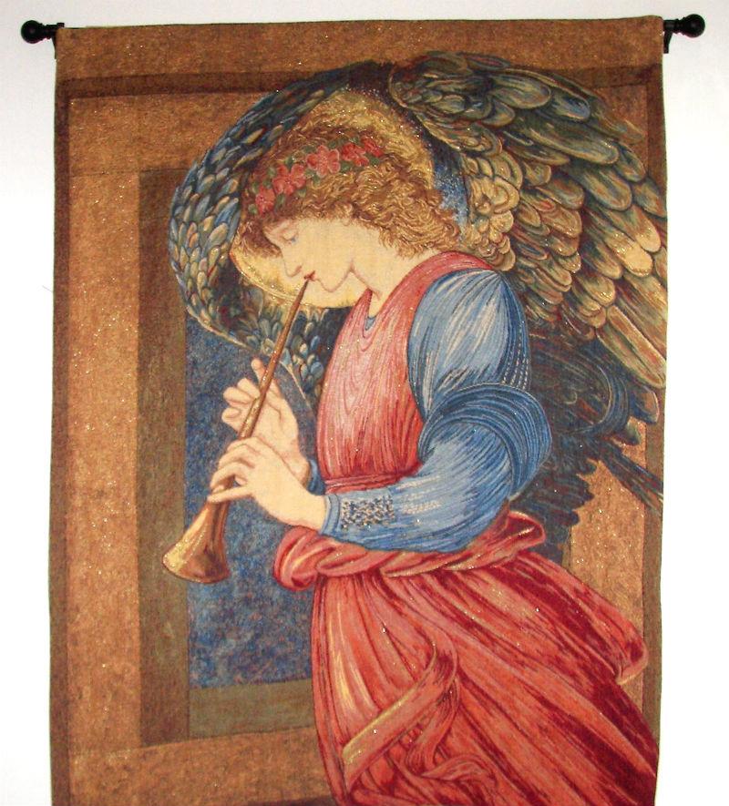 Edward Burne-Jones tapestry - Flageolet Angel Edward Burne-Jones tapestry - Flageolet Angel