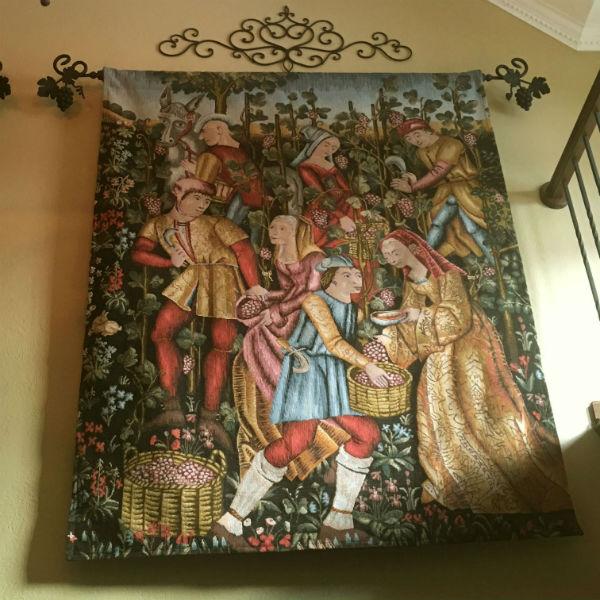 Grapes Harvest wall tapestry hanging