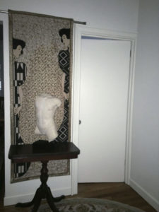 Gustav Klimt tall slim tapestry - Silhouette wallhanging