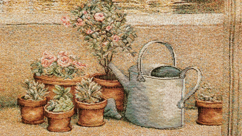 Provence Garden tapestry close-up