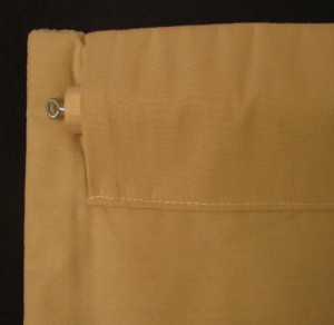 How to hang a tapestry - rear view