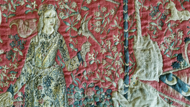 Taste tapestry wall-hanging close-up detail