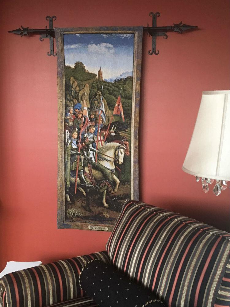 The Knights of Christ tapestry hanging
