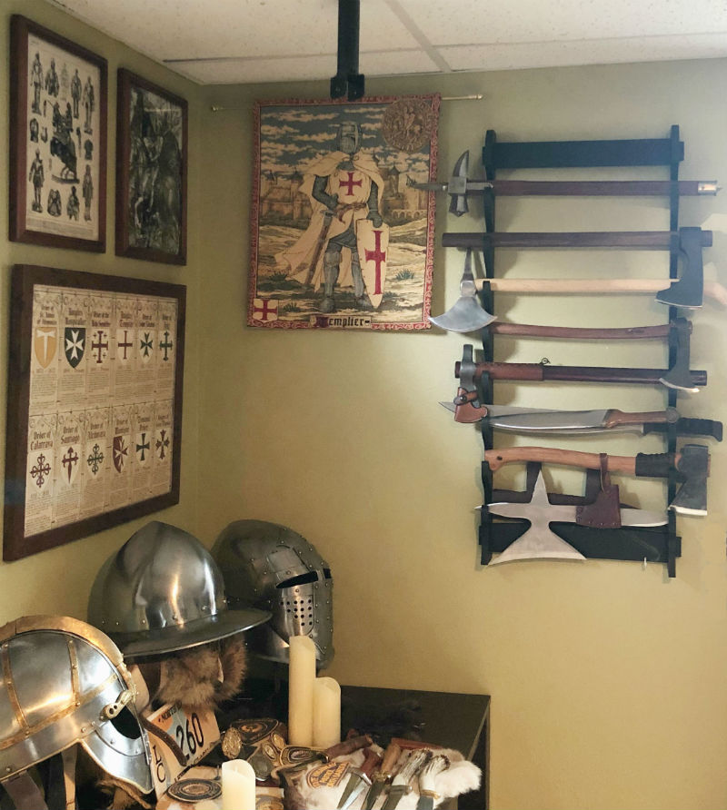 The Knights Templar tapestry hanging