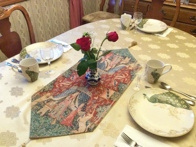 The Lady with the Unicorn table runner The Lady with the Unicorn table runner