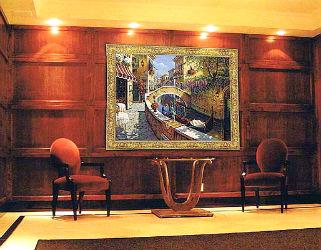 Town scenes tapestries - urban tapestry art Town scenes tapestries - urban tapestry art